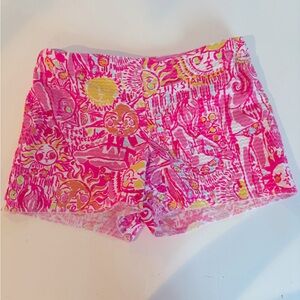 LILLY PULITZER Sz 14 Girls Vibrant Pink Patterned Shorts